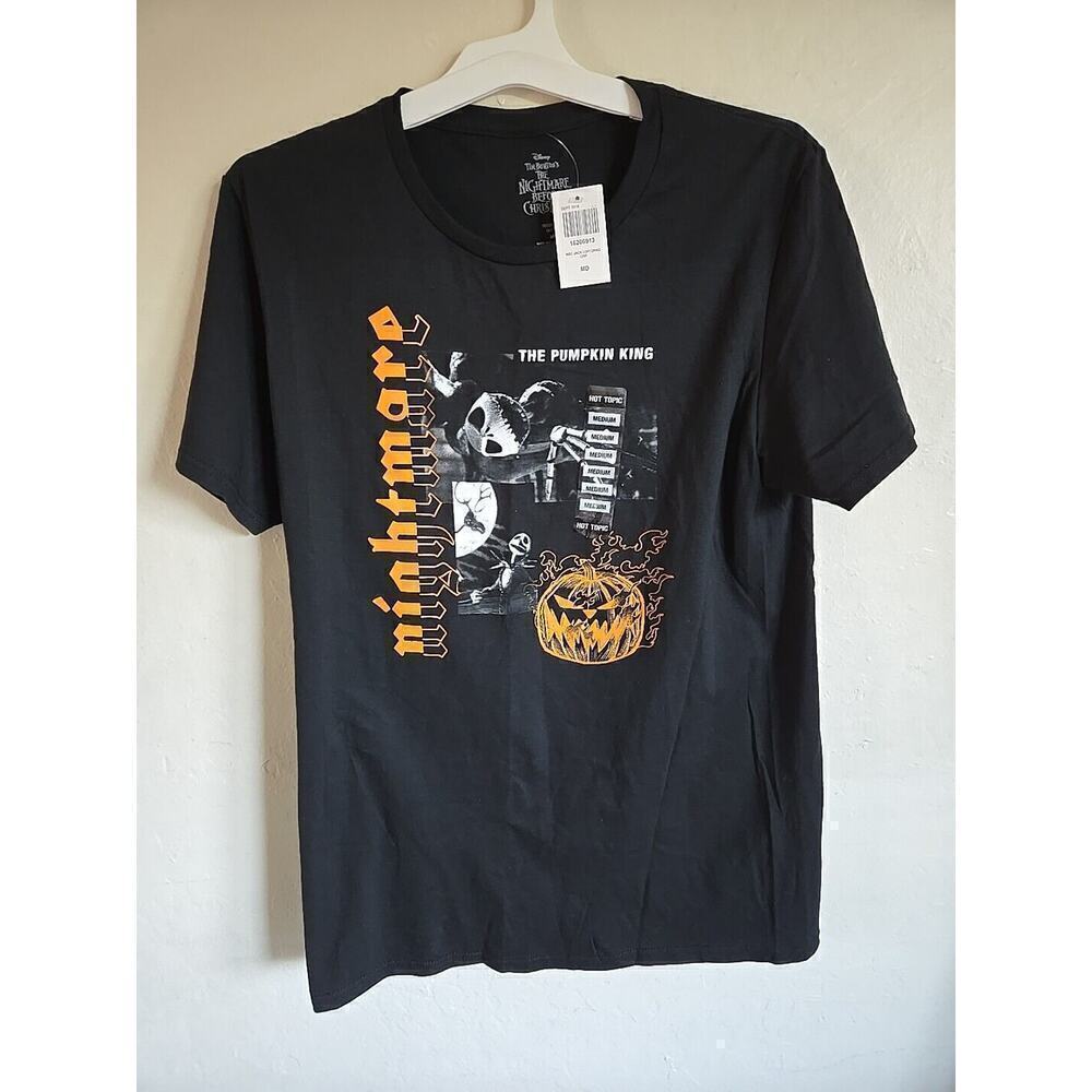 Nightmare Before Christmas Pumpkin King T-Shirt Disney Size Medium Black